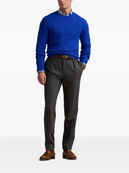 Tricou polo Polo Ralph Lauren cu glugă cu blană cu broderie roșu