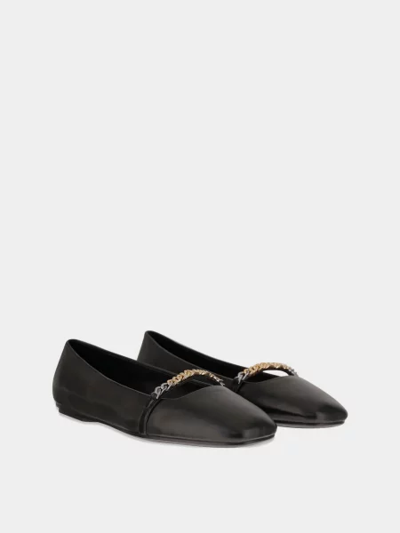 Кожаные балетки Pinko черные