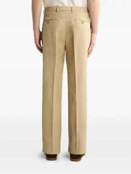 Pantaloni Etro cu model floral din jacard