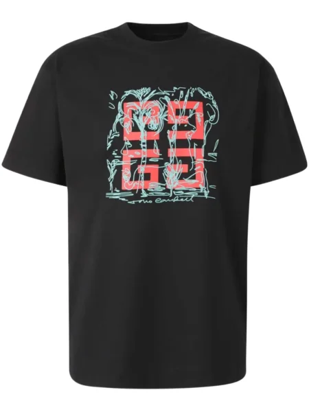 Тениска Givenchy бродирана черно