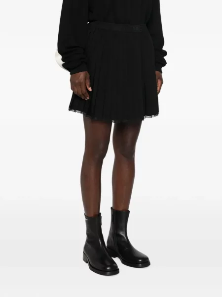 Fusta mini Twinset din dantelă negru
