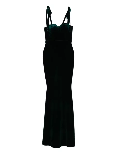 Rochie maxi Cristallini de costum verde