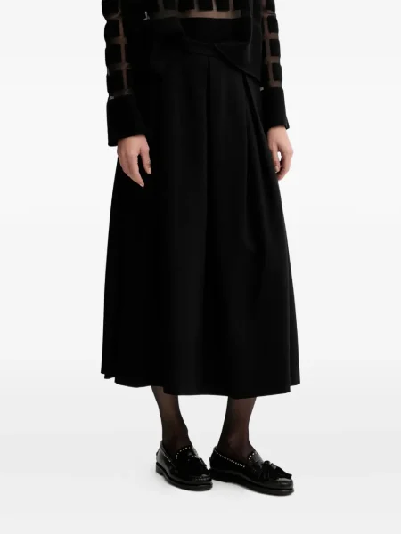 Fusta plisata Liviana Conti plisată până la genunchi negru