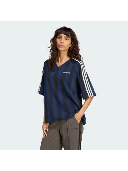 Adidas T-shirt Linear Oversize tamnoplava