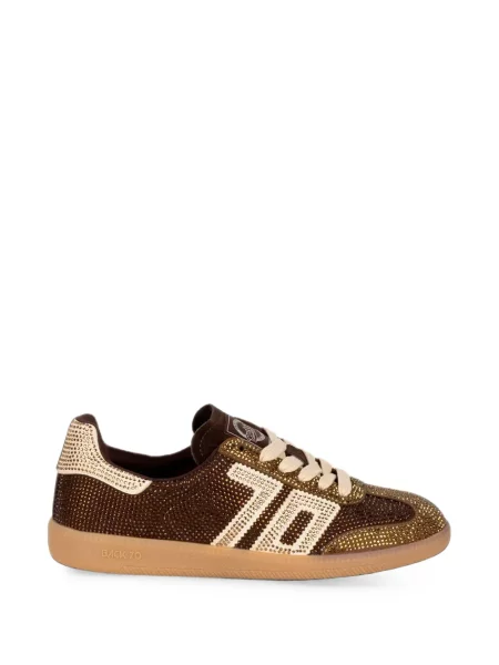 Stras sneakerși Back 70 maro