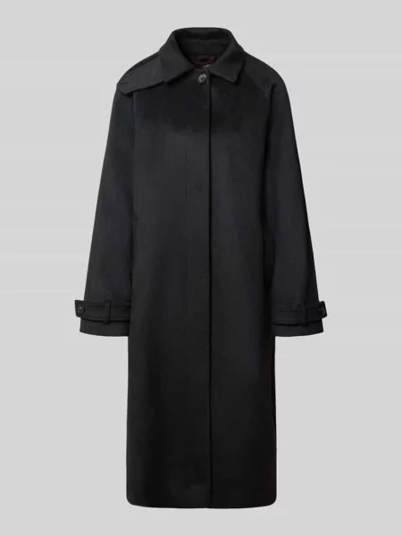 Płaszcz w kroju regular fit ze stójką Christian Berg Woman Selection czarny