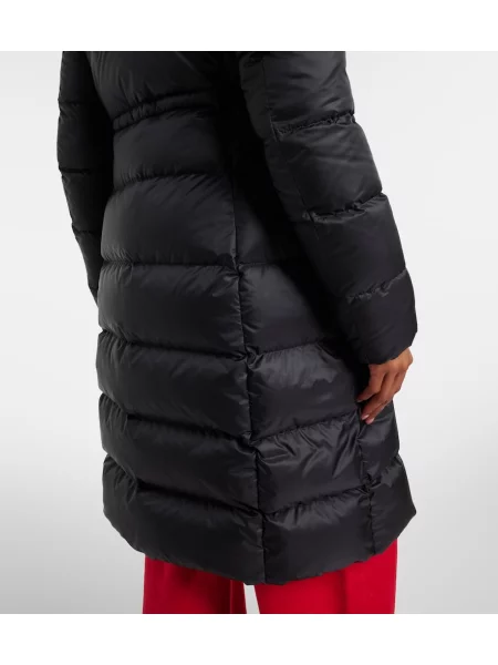 Haină din piele de oaie Moncler din piele de oaie negru