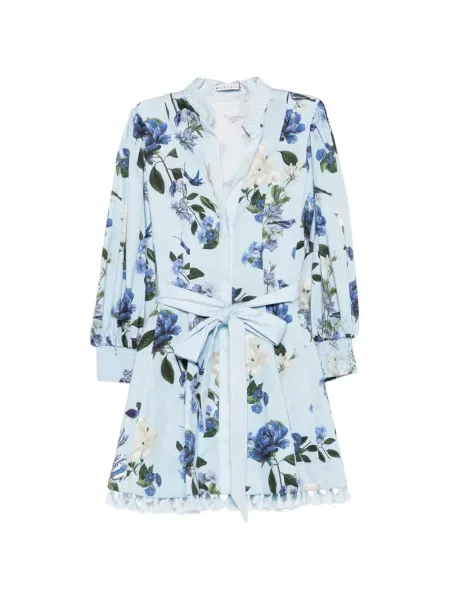 Rochie mini Alice + Olivia cu model floral cu imagine albastru
