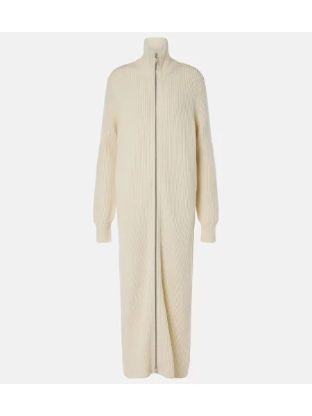 Cardigan Jil Sander de lână alb
