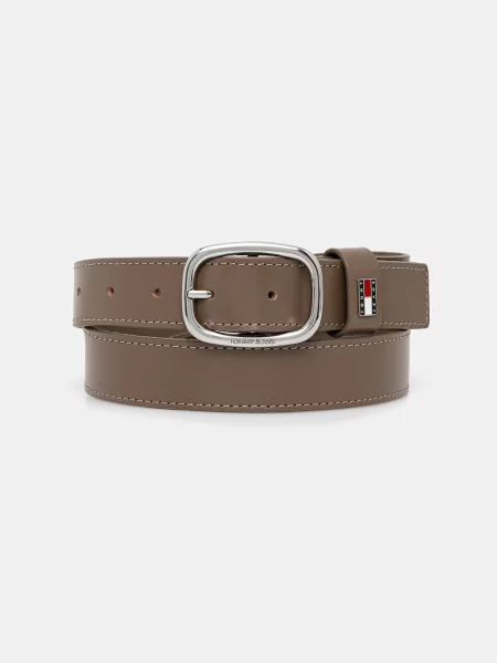 Tommy Jeans pásek dámský kožený hnědý