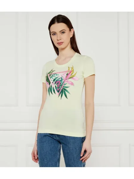Guess Póló Regular Fit sárga