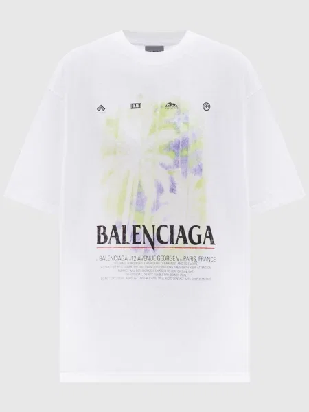 Футболка Balenciaga с принтом белая