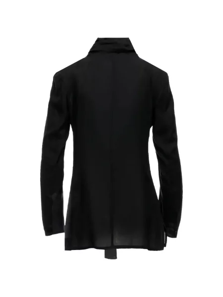 Μακρύς μπλούζα Yohji Yamamoto γραβάτες μαύρο