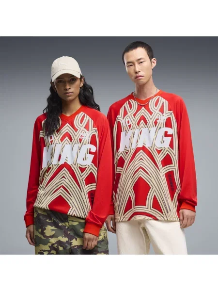 PUMA Koszulka unisex KING o luÅºnym kroju Akcesoria S czerwony
