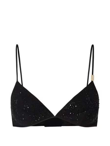 Top Liu Jo cu broderie din tul negru