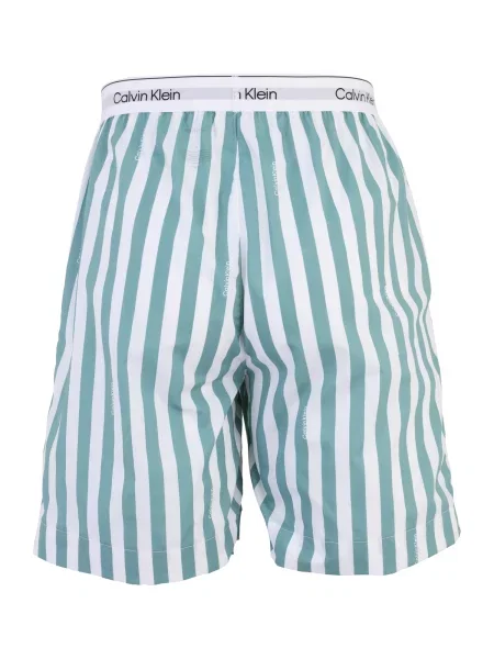 Calvin Klein Underwear Pyžamové nohavice modrozelená biela