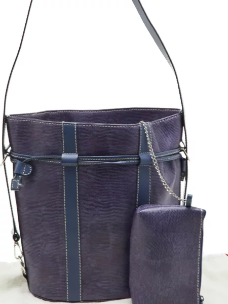 Geantă Lancel cu cordon violet