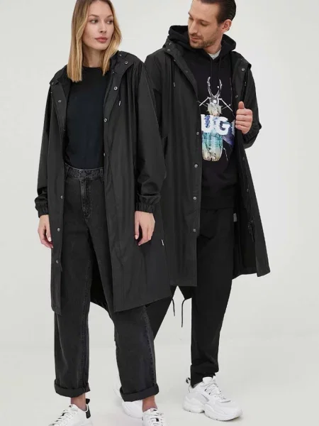 Парка Rains Fishtail Parka с преходна изолация черно