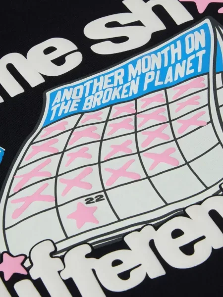 Tricou Broken Planet cu imagine negru