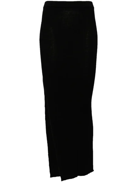 Fusta maxi Rick Owens tricotate negru