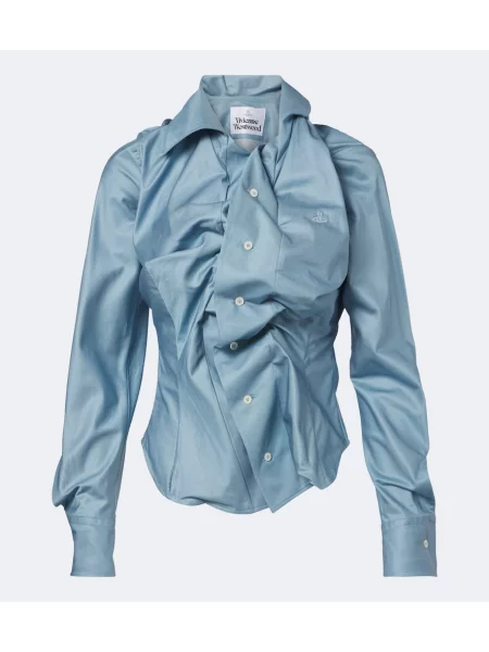 Cămașă Vivienne Westwood din poplin albastru