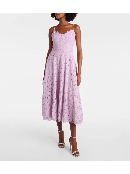Rochie midi Simkhai din dantelă până la genunchi de costum violet