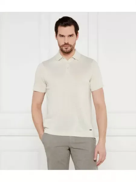 Joop! Tenisz póló Maliosor | Modern fit len hozzáadásával bézs