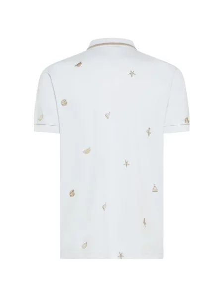Tricou polo Sun68 cu broderie alb