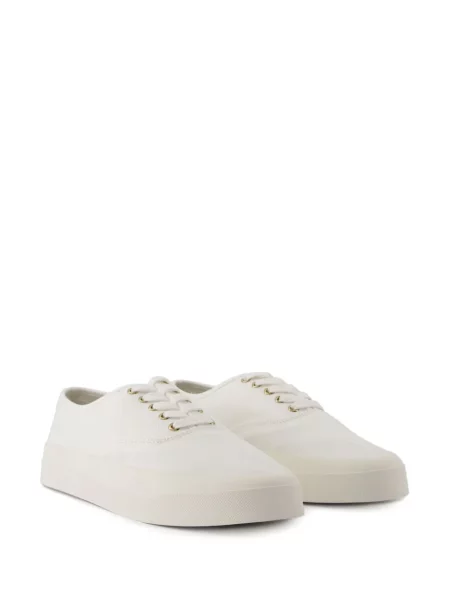 Sneakerși Maison Kitsune cu șireturi din dantelă alb