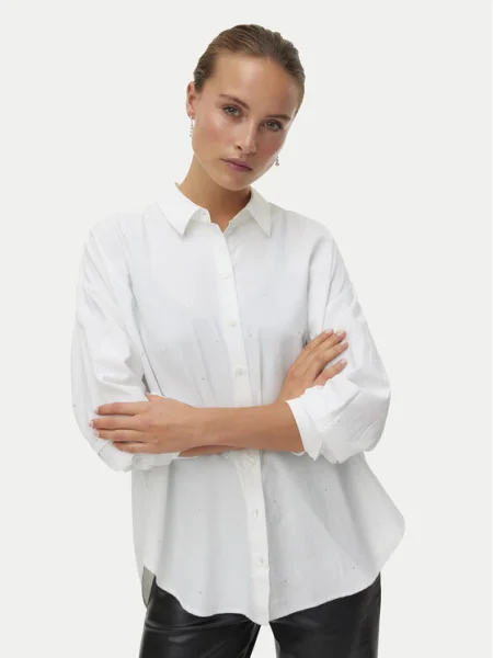 Vero Moda Cămașă Fanni Oversize alb