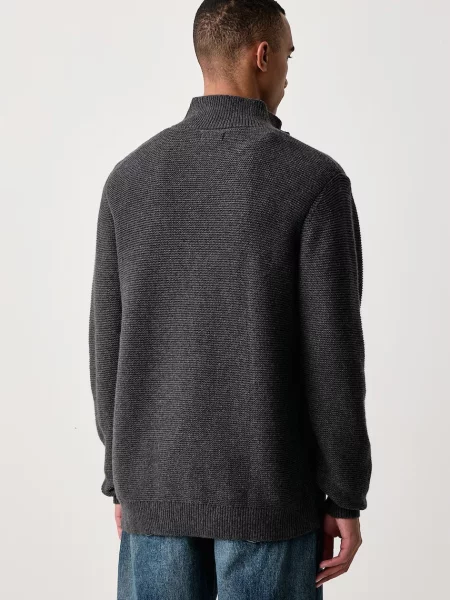 Levi's sweter z dodatkiem wełny LIGHTWEIGHT HM QUARTER ZIP szary