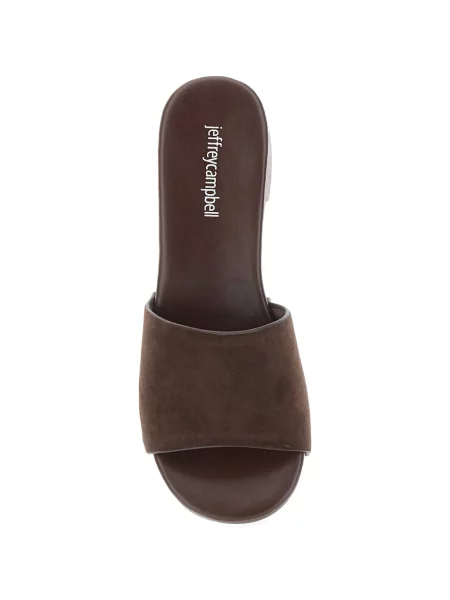 Sandale Jeffrey Campbell din piele de căprioară maro