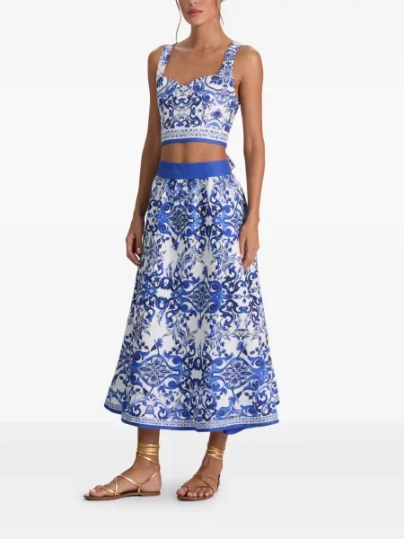 Decupat top Alice + Olivia alb