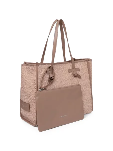 Bouclé geantă shopper Gianni Chiarini roz