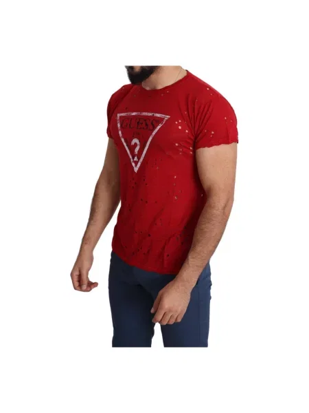 Koszulka Guess casual z logo czerwona