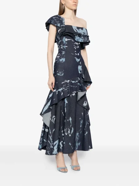 Rochie din denim Saiid Kobeisy cu imagine de costum
