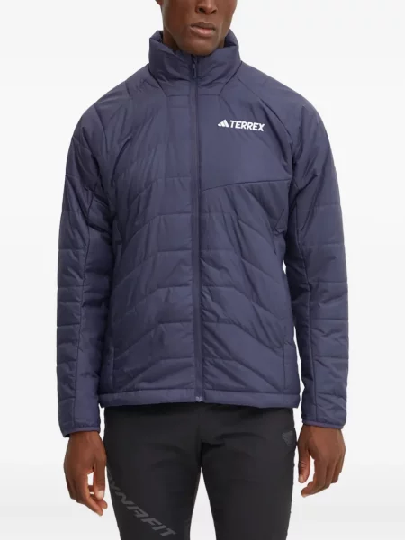 Dlouhá péřová vesta Adidas s kapucí bílá