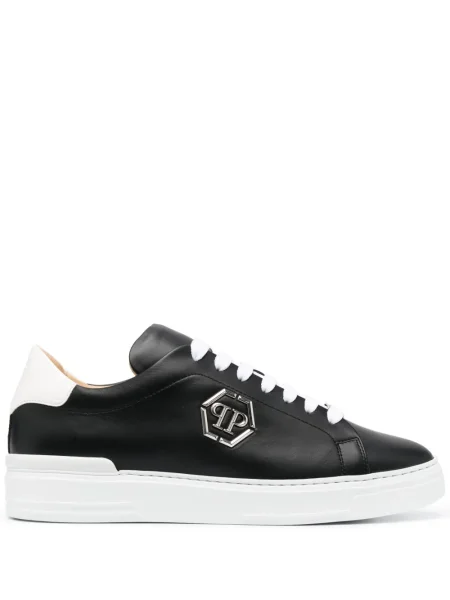Sneakerși Philipp Plein din piele negru