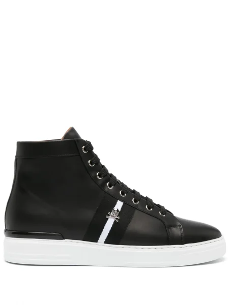 Sneakerși Philipp Plein din piele negru