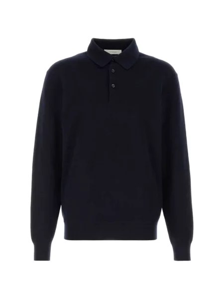 Lung tricou polo Umit Benan tricotate albastru
