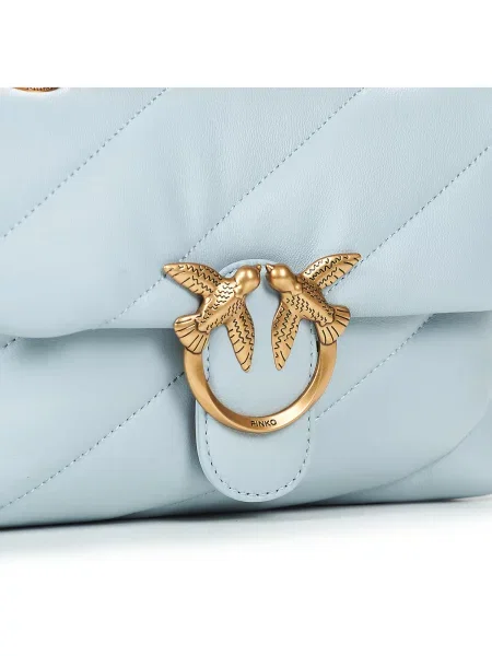 Pinko De piele geantă pe umăr LOVE PUFF MINI galben