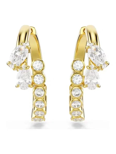 Swarovski kolczyki pozłacane z cyrkonią MESMERA białe