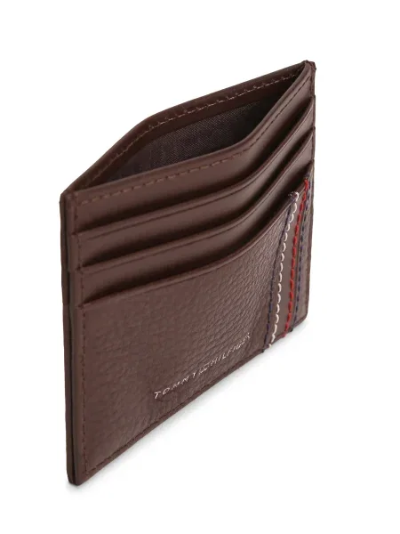 Tommy Hilfiger etui za kartice usnjeni rjava