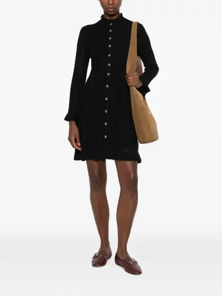 Rochie mini Maje tricotate negru