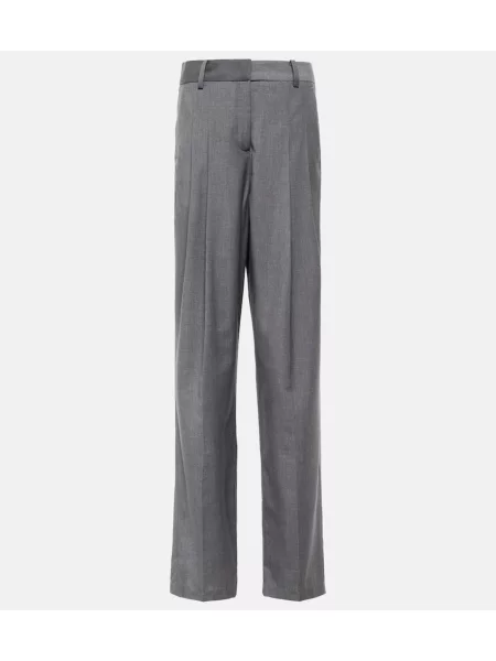 Pantaloni The Frankie Shop cu talie înaltă gri