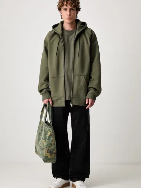 Carhartt WIP Hooded Chase μπλούζα με ανδρική πράσινο