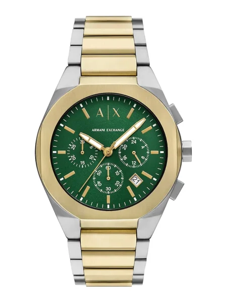 ARMANI EXCHANGE Ceas analogic RAFAEL auriu / verde închis argintiu
