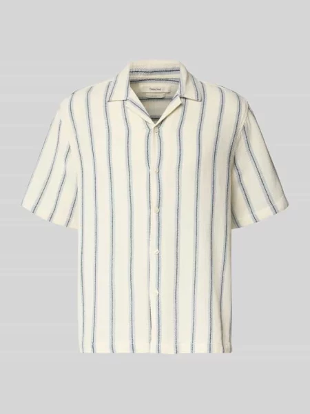 Koszula casualowa o kroju relaxed fit z czystej bawełny model RLXCAL' Selected Homme biała
