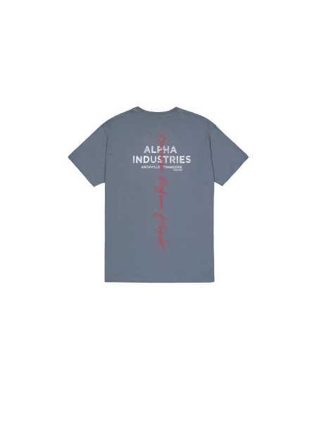 ALPHA INDUSTRIES Tricou gri / roșu alb