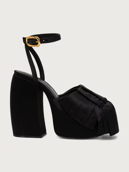 MARC JACOBS sandale cu THE BOW PLATFORM HEEL negru